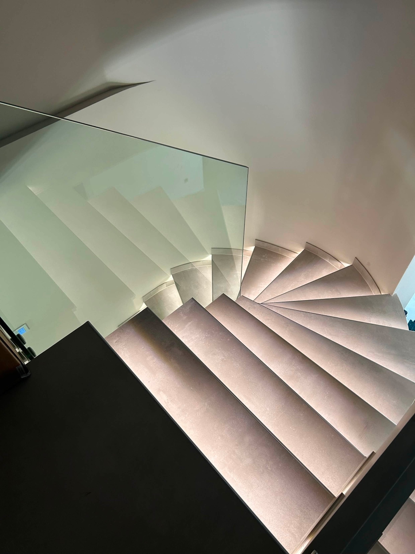 Escalier hélicoïdal — vue plongeante